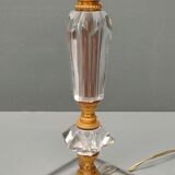 Crystal and golden brass table lamp ~ 1950s/1960s