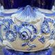 Earthenware pot cover in slipware from the Fives Lille factory
