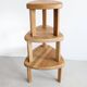 Set of 3 Oak Wood Nesting tables 1970s