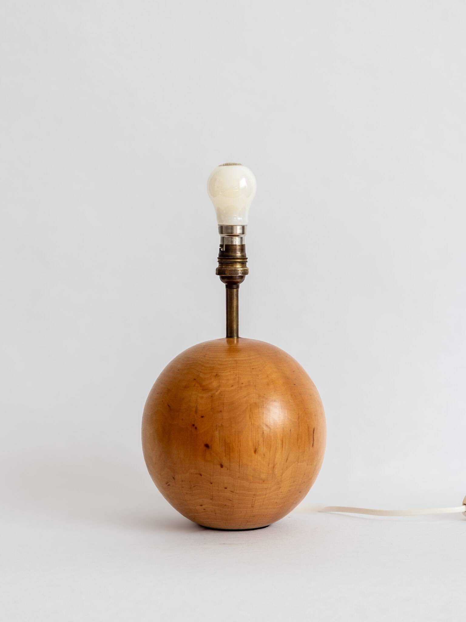 Ornamental lamp base made of elm wood, Italy 1960s.