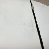 Scandinavian round triptych mirror, teak frame, 1960s.