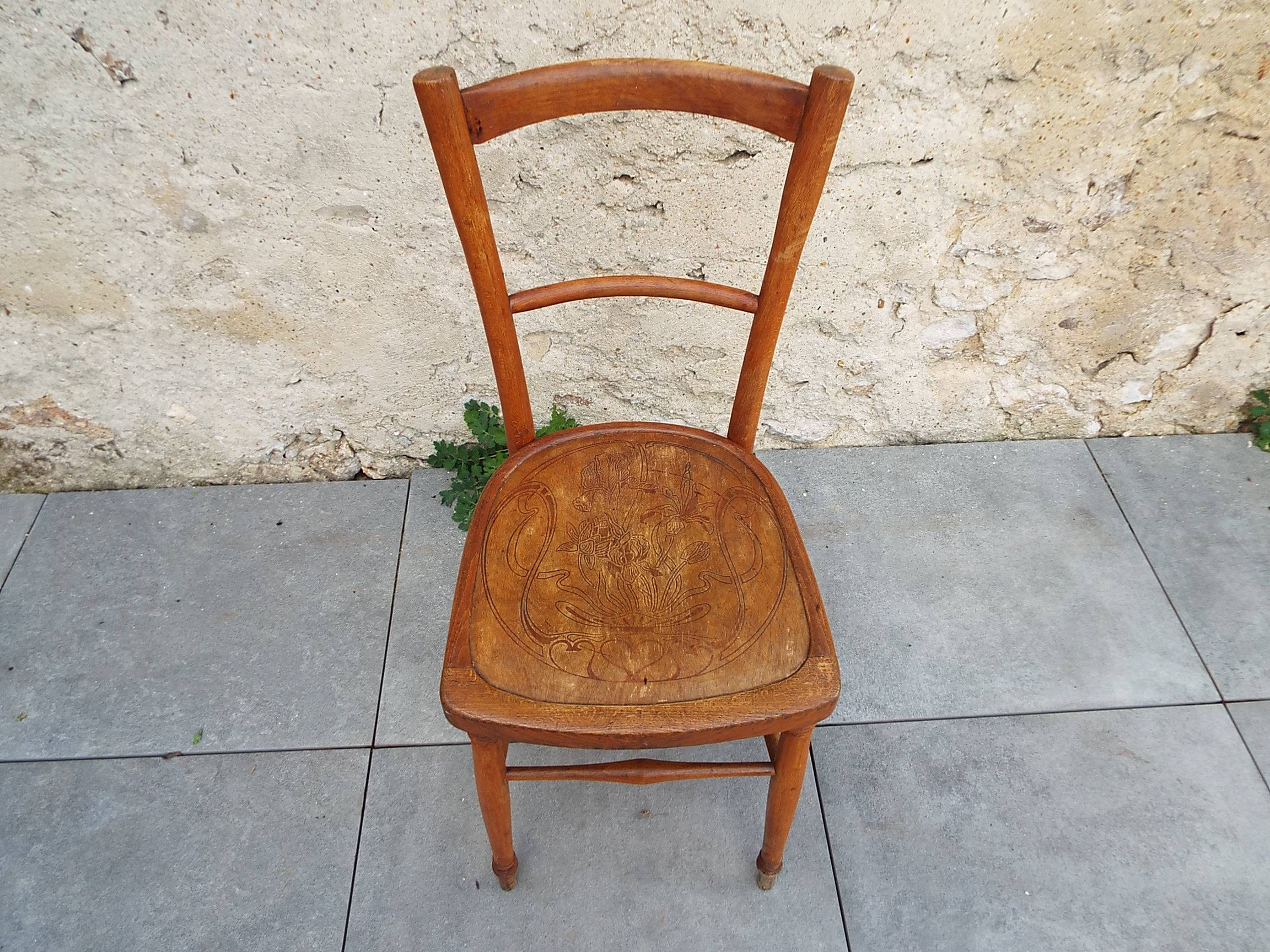 Decorated seated bistro chair