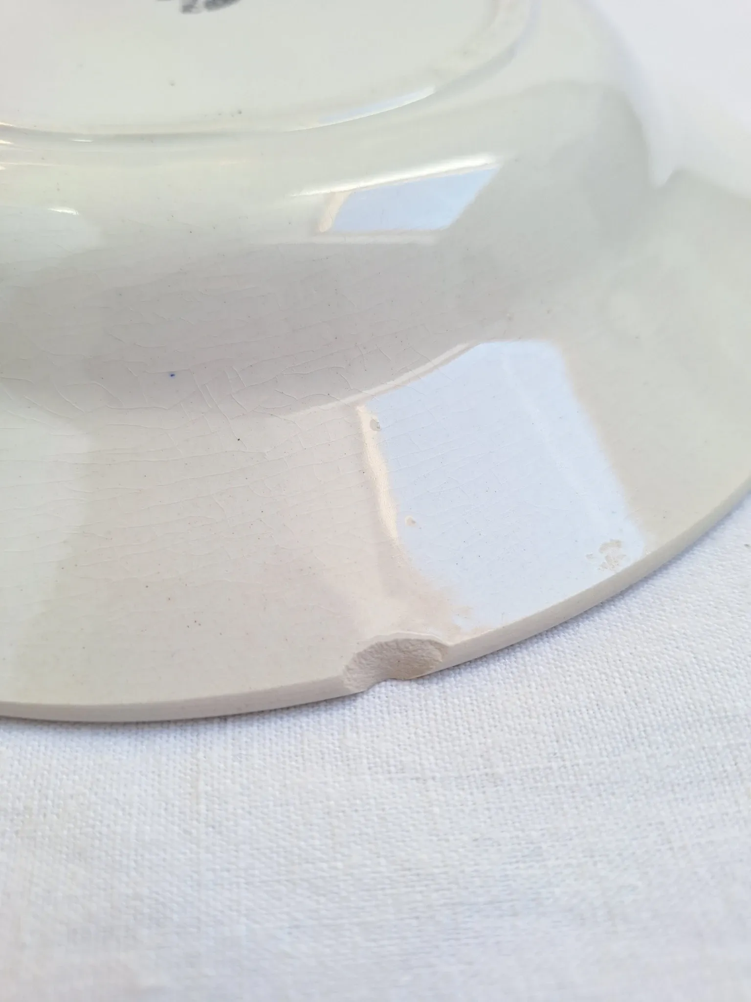 Orange and blue deep plates HBCM and St Amand