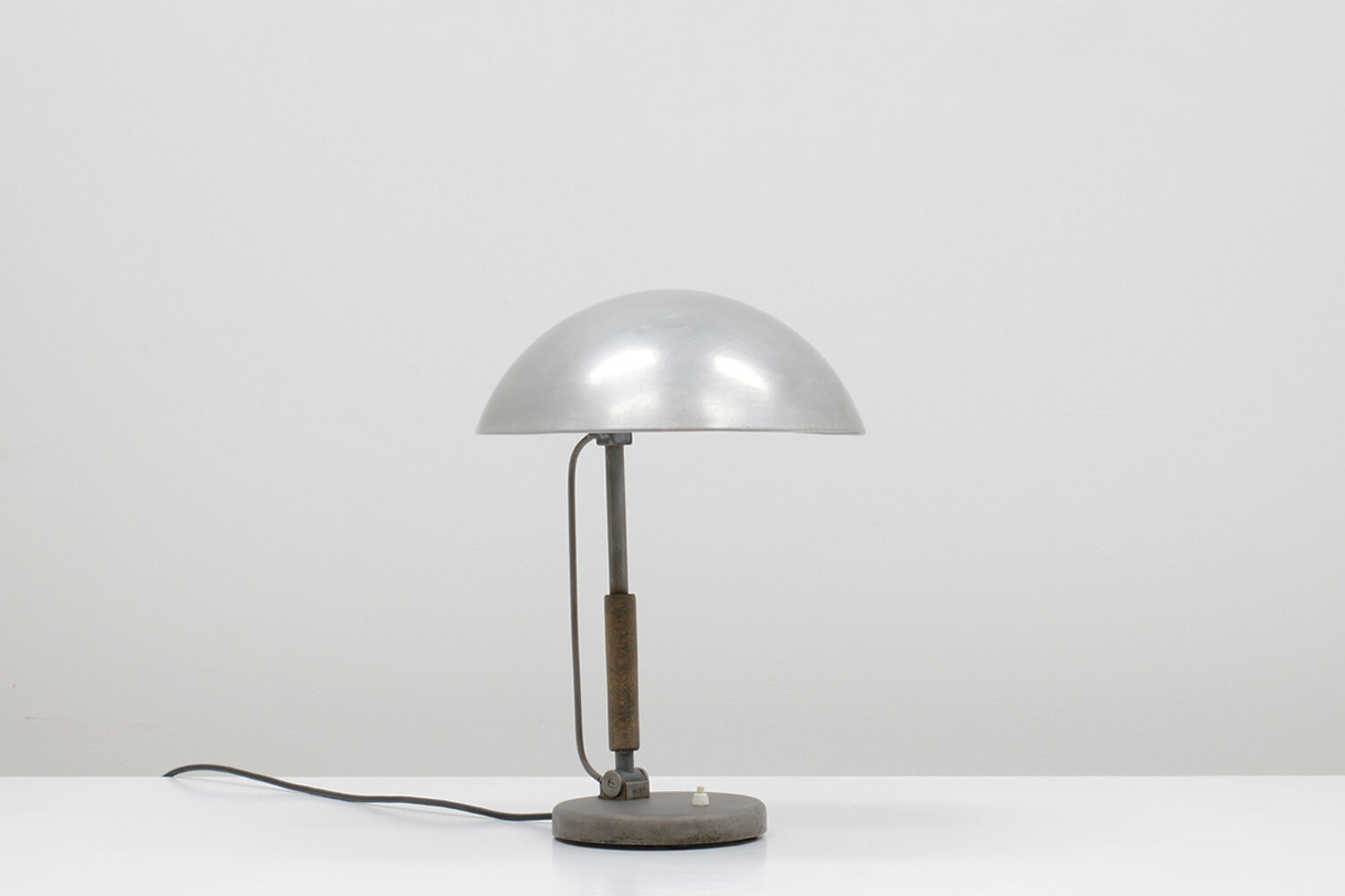 Bare metal bauhaus desk light by Karl Trabert for Schanzenbach und Co. GmbH, 30s Germany.