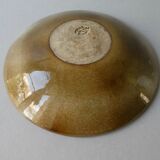 Enamelled ceramic dish, flower, Perigordine pottery, 60s