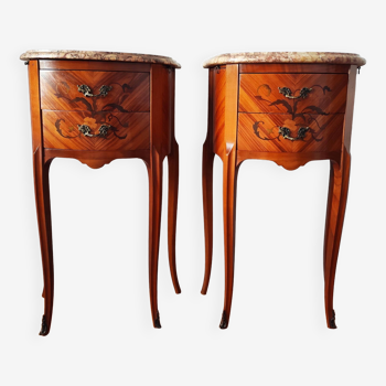 Pair of Louis XV style bedside tables