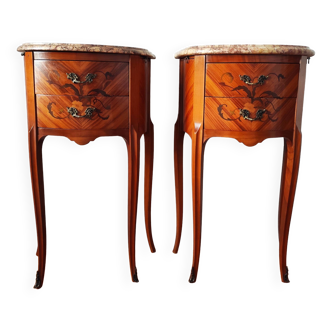 Pair of Louis XV style bedside tables