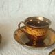 4 cups a cafe and under cups in faience of jersey