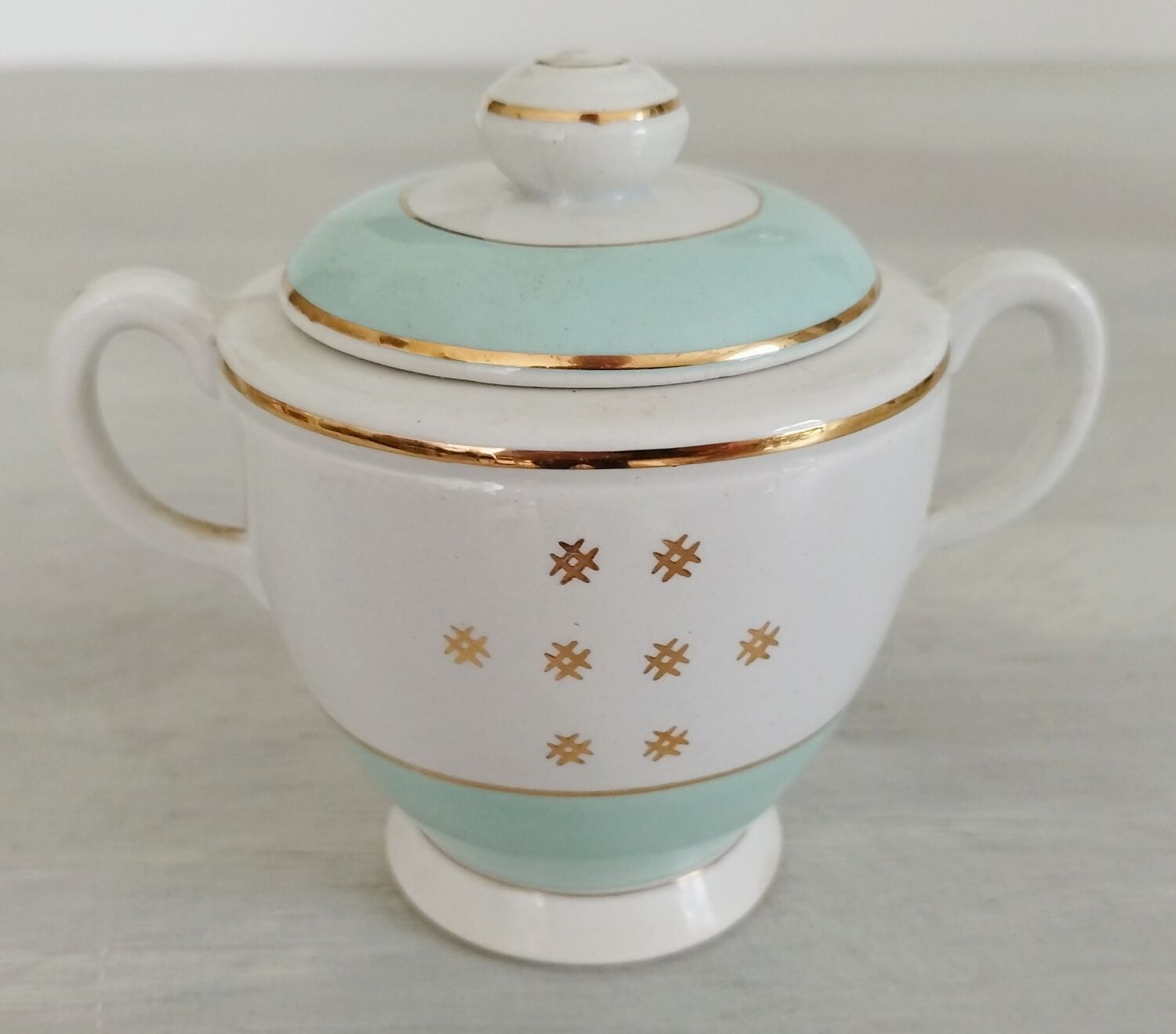 Coffee maker sugar pot earthenware k&g lunéville model ségur vintage