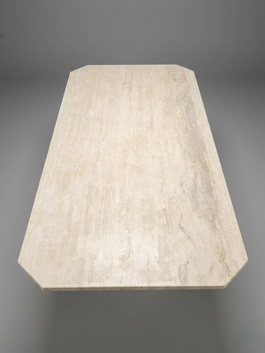 Large travertine table from the 1980s.