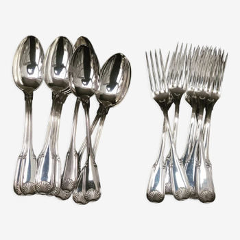 Silver shell cutlery