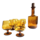 Amber glass service from the 1970s.