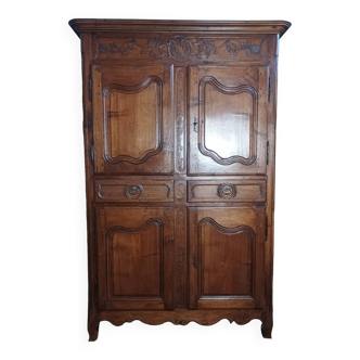 Regency 4-door cabinet sideboard in carved walnut