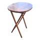 Oval teak wooden folding boat table 1970 Wooden side table sold individually