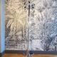 Chrome metal coat rack parrot