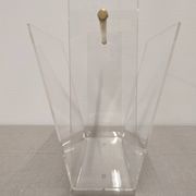Acrylic magazine rack by David Lange, France circa 1970.
