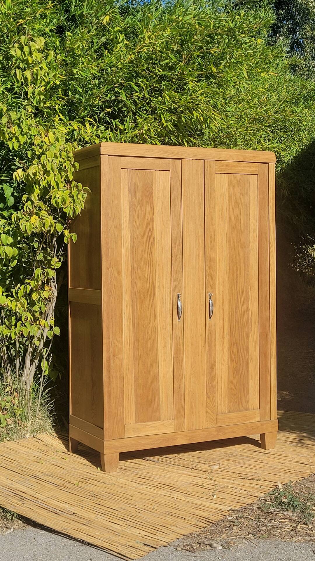 Immense Armoire ancienne en chêne massif- rénovée
