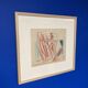 Alfred Gaspart (1900-1993), Nature morte cubiste, dessin au crayon et pastel gras encadré
