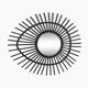 Free-form rattan mirror