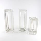 Suite of 3 vase 'centre-of-table' crystal