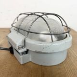 Industrial Cast Aluminium Wall Light with Frosted Glass, 1970s