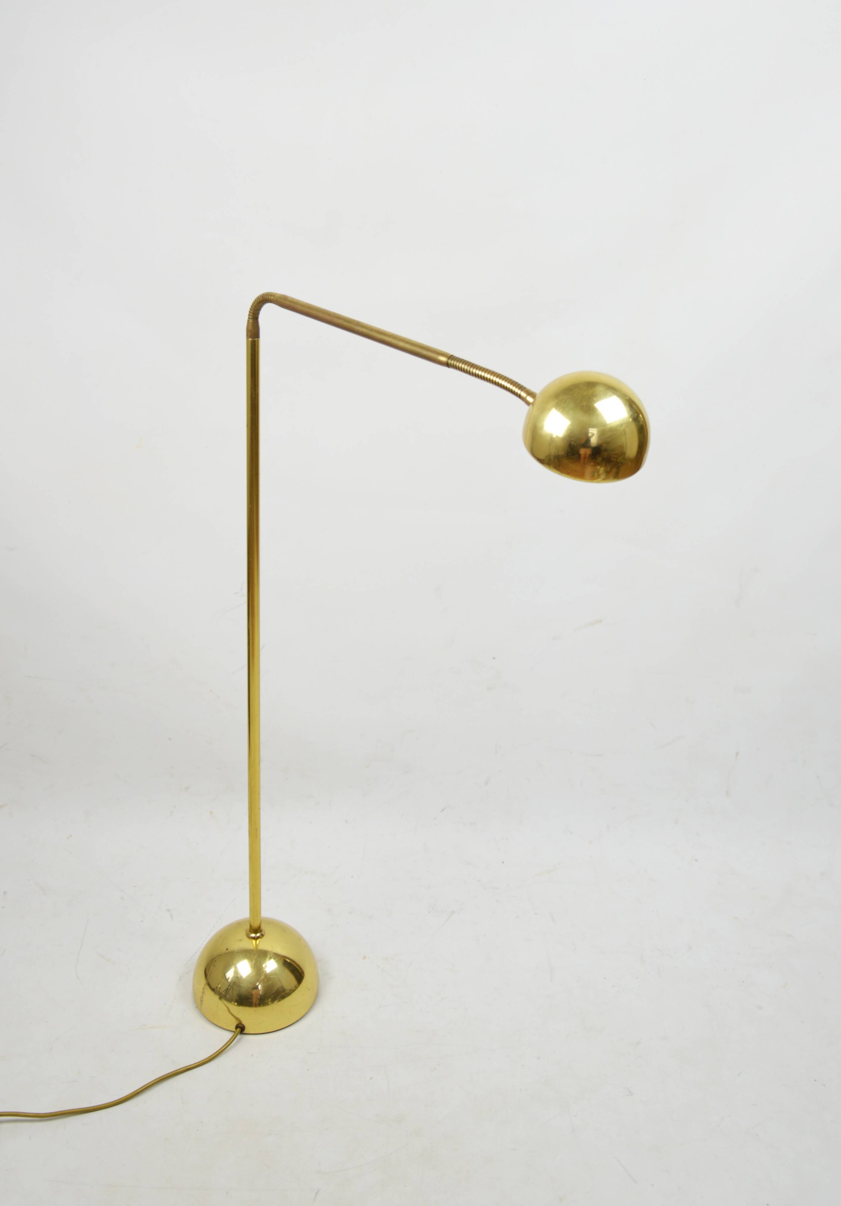 Gold floor lamp, 1980s