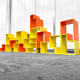 Ensemble de blocs sculpturaux, années 1970