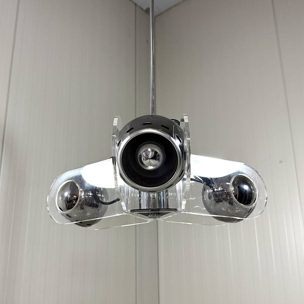 Gino Sarfatti style plexiglass hanging lamp 1970’s