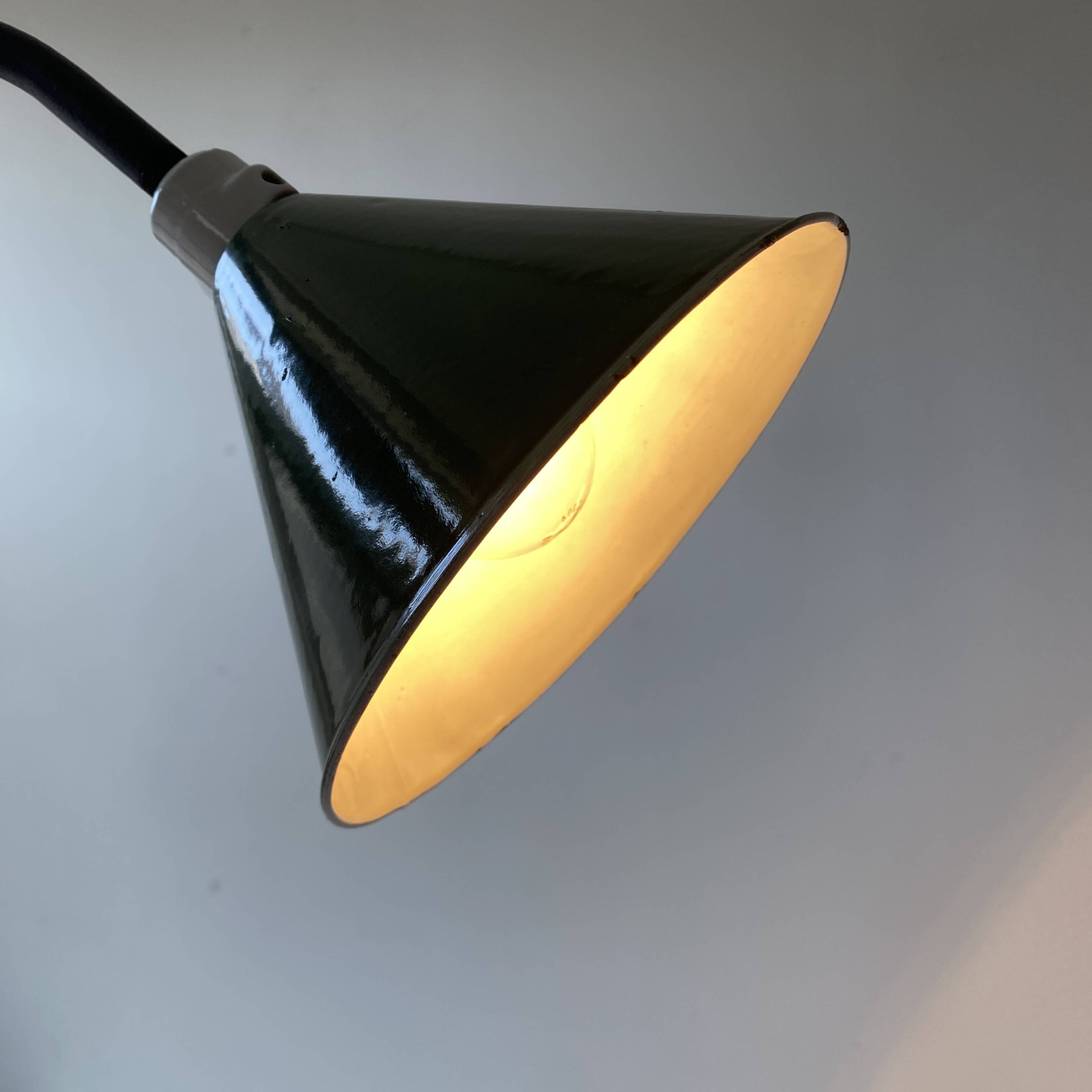 Old small swan neck vintage wall light