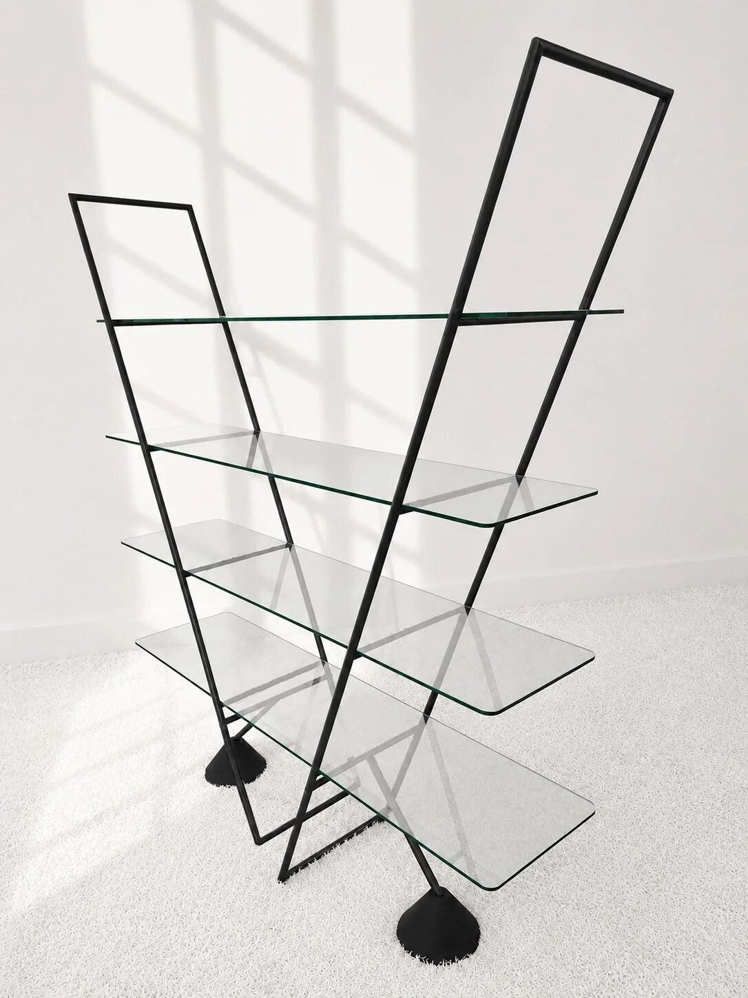 Triangular Bauhaus shelf. 80s
