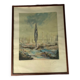 Lithograph by Gérard Kerkhove 50 x 65