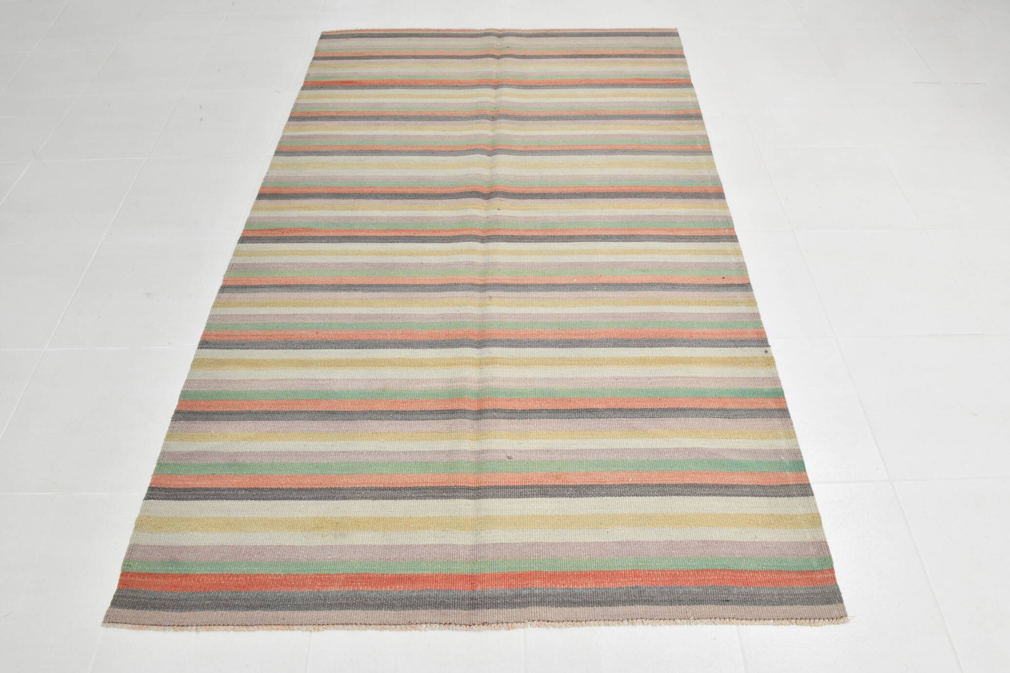 Turkish Soft Pastel Handmade Wool Kilim Rug, 167x298Cm