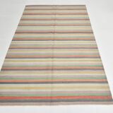 Turkish Soft Pastel Handmade Wool Kilim Rug, 167x298Cm