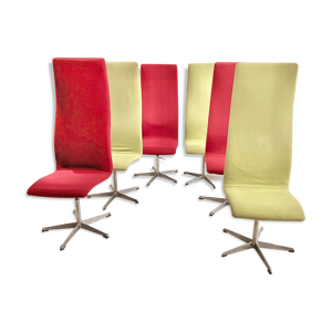 lot de 6 chaises de Arne