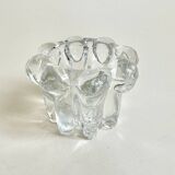 Moulded glass candlestick