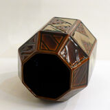 Vase St-Clement copper graphic decoration