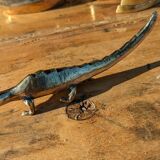 Crocodile en laiton doré