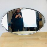 Oval mirror 51 x 81 cm chrome 1970
