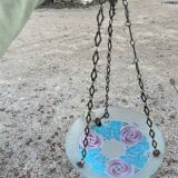 Beautiful Art Deco Loys Lucha chandelier with roses motif