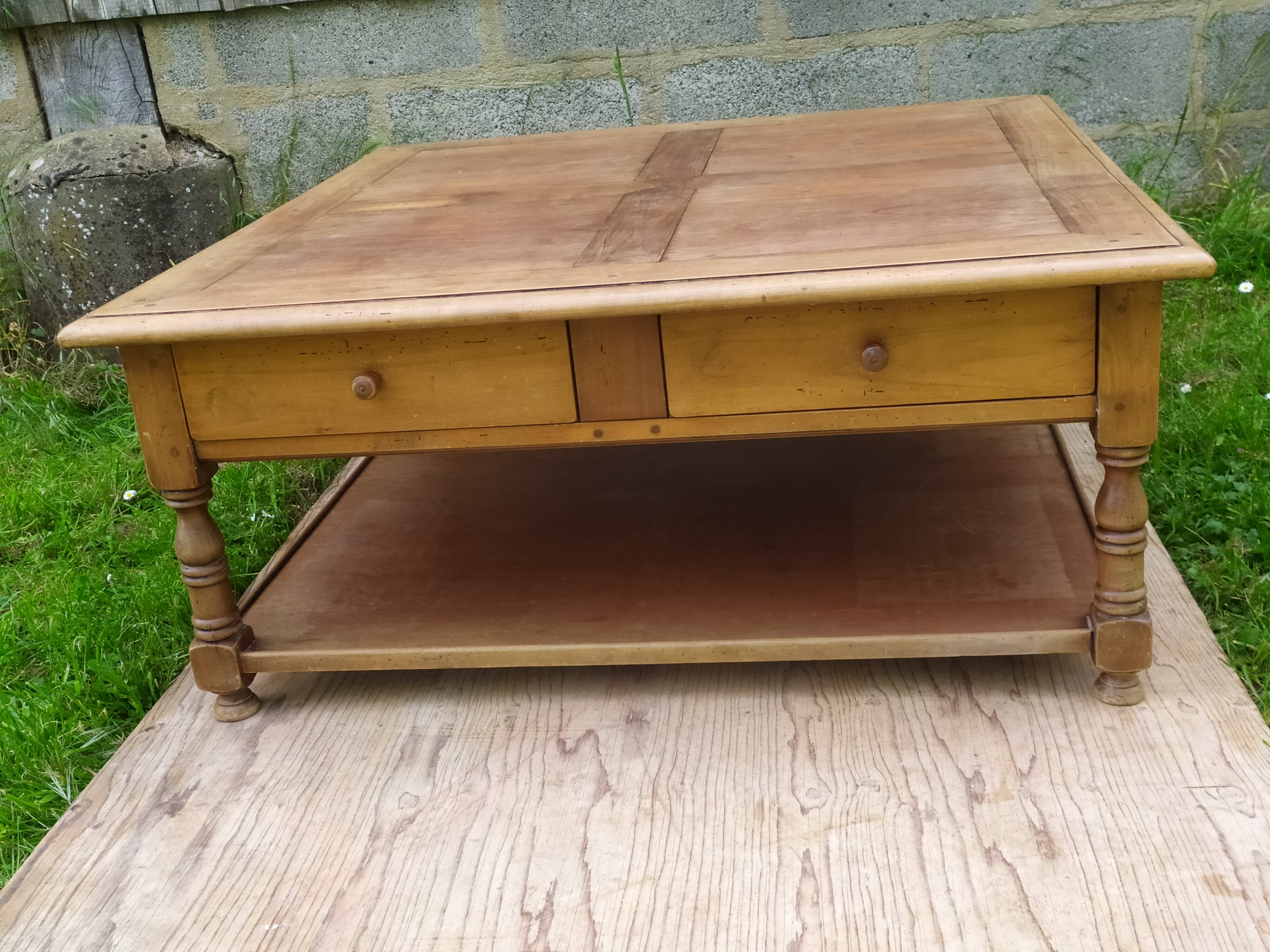 Cherry wood coffee table