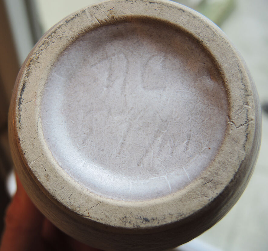 Former tea service in multicolored ceramics signed