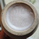Former tea service in multicolored ceramics signed
