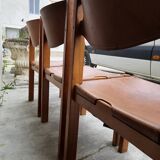 Dining room set table and 6 chairs Maison Regain in Elm