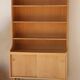 Renovated vintage Scandinavian oak library