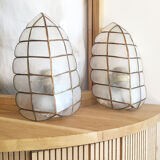 Pair of mother-of-pearl sconces