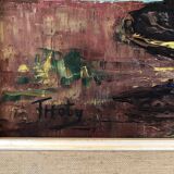 Huile sur toile nature morte au bouquet de fleurs