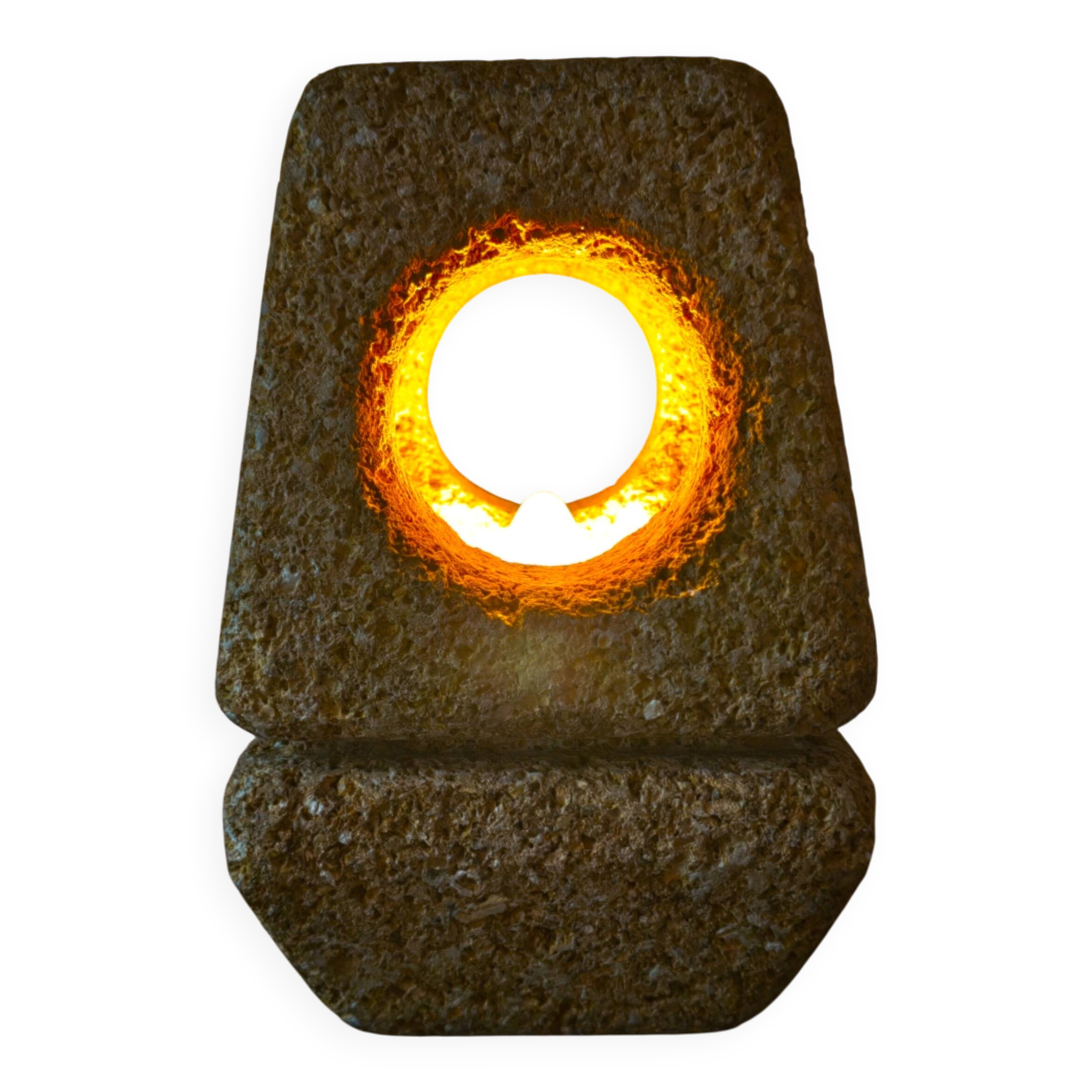 Sculptural lamp in stone 1960-70