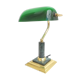Green opaline banker lamp