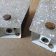 Pair of wall appliques in perspex frosted vintage light fixture 1960s