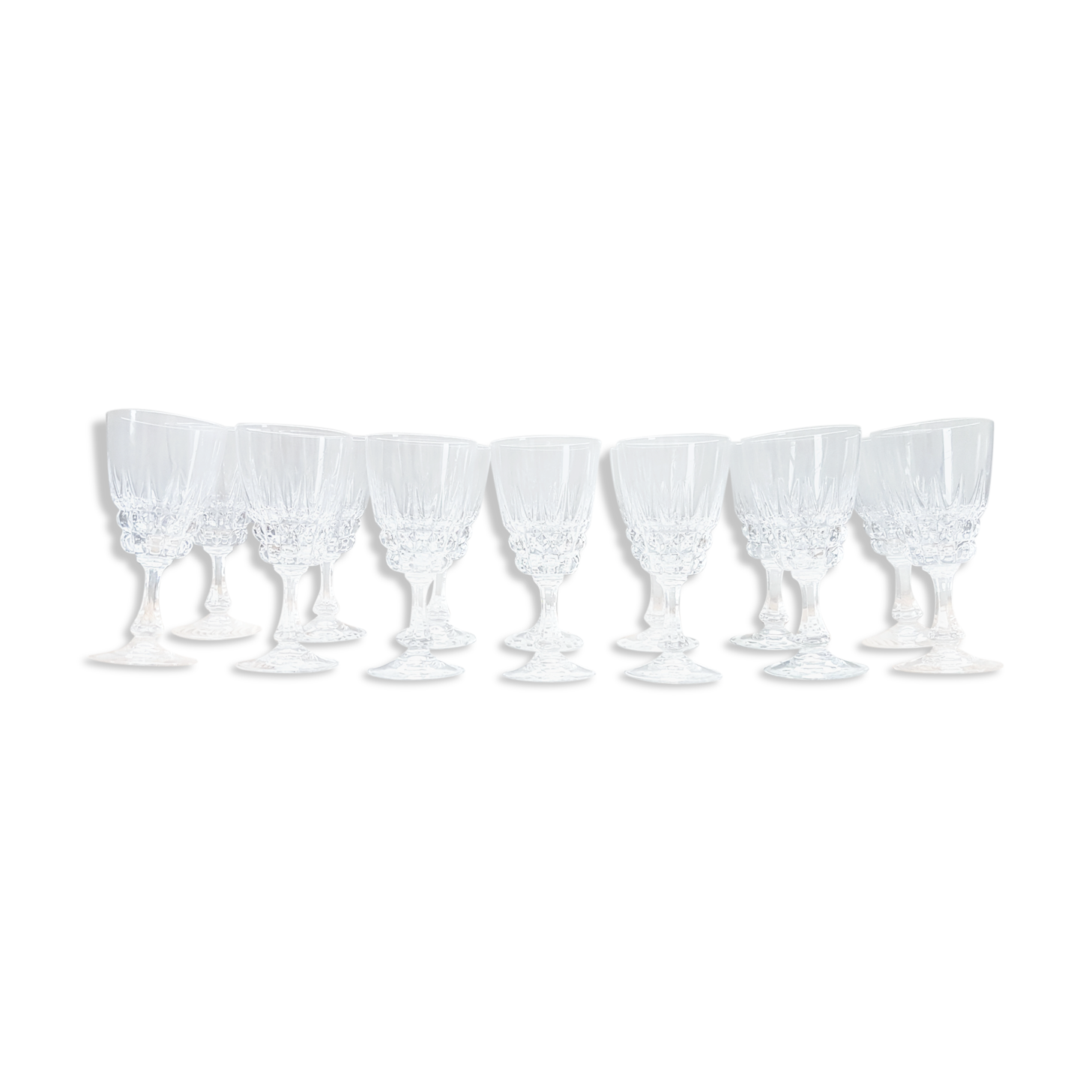 Lot de 6 verres à eau cristal d'arques modèle "Pompadour "